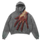 Hearujoy Aesthetic fashion personalized hand-printed oversized y2k pullover hoodie for women 2024 street hip-hop popular baggy sweatshirt